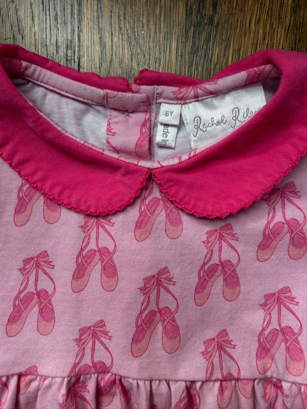 Rachel Riley Pink Ballet Slippers Top 6Y - Picture 2 of 3